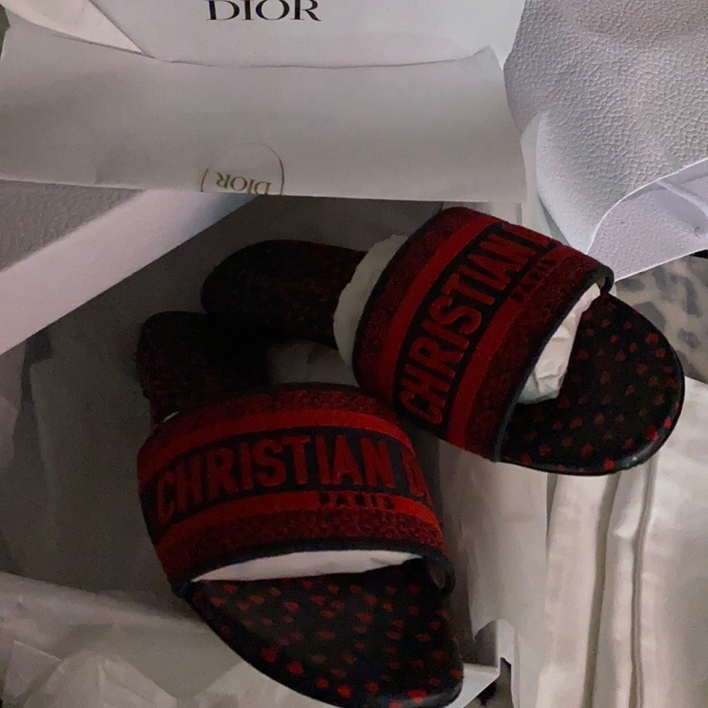 Women’s Dway Dior sandals Blue& Red worn once!